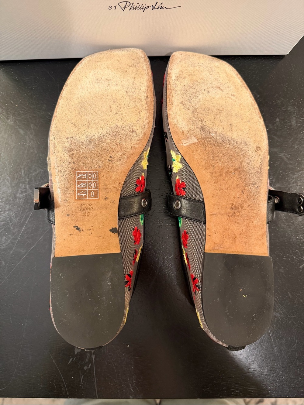 3.1 Phillip Lim Floral Embroidered Mary Jane Flats - Picture 6 of 6